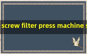 screw filter press machine service